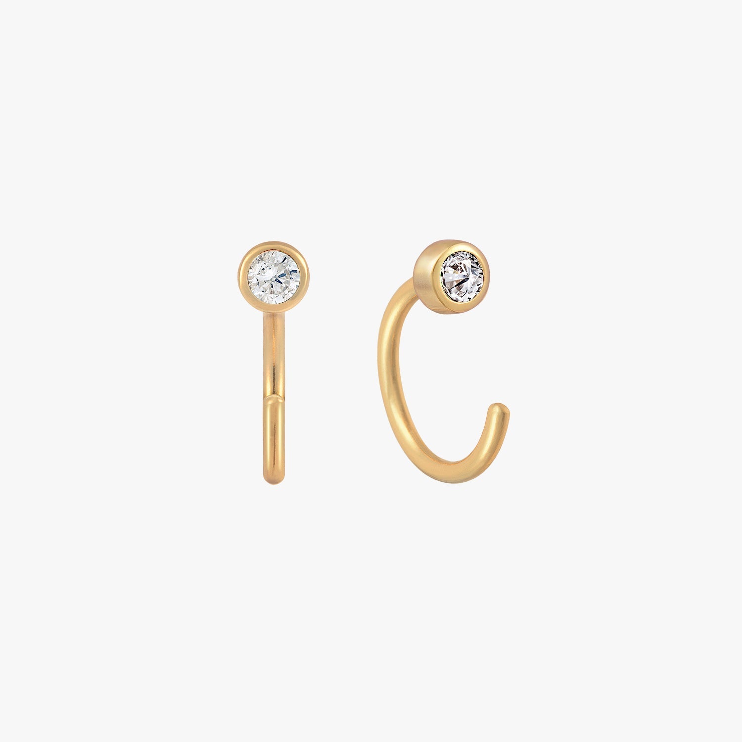 Paloma - Mini Lünette Huggies Ohrringe