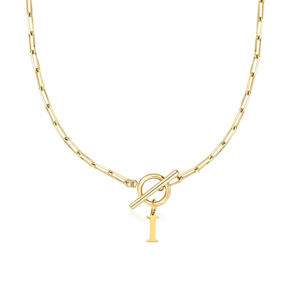 Amara – Collier Initiale aus Papier mit Gliedern