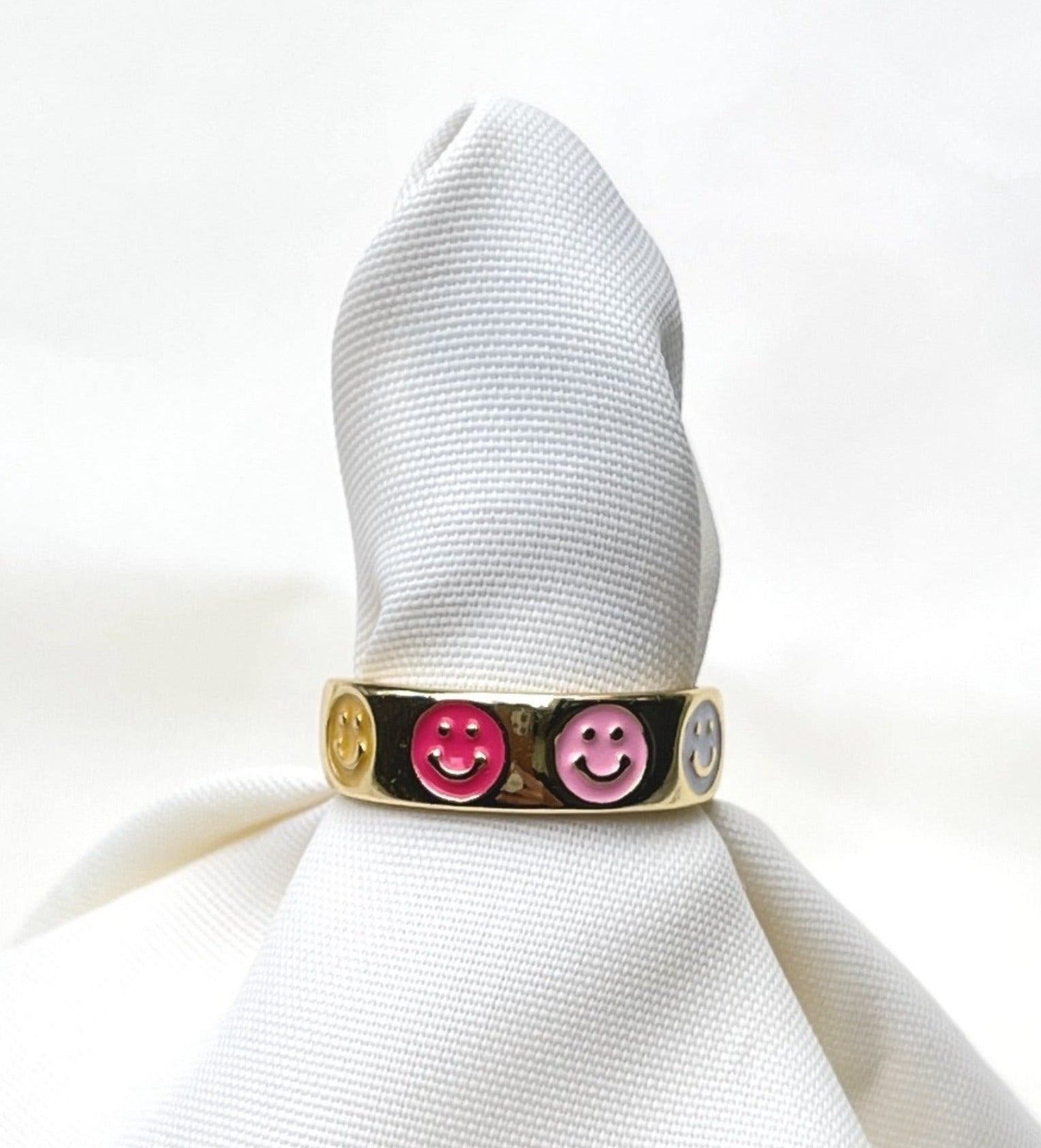 Smiley - Farbiger Lächelring