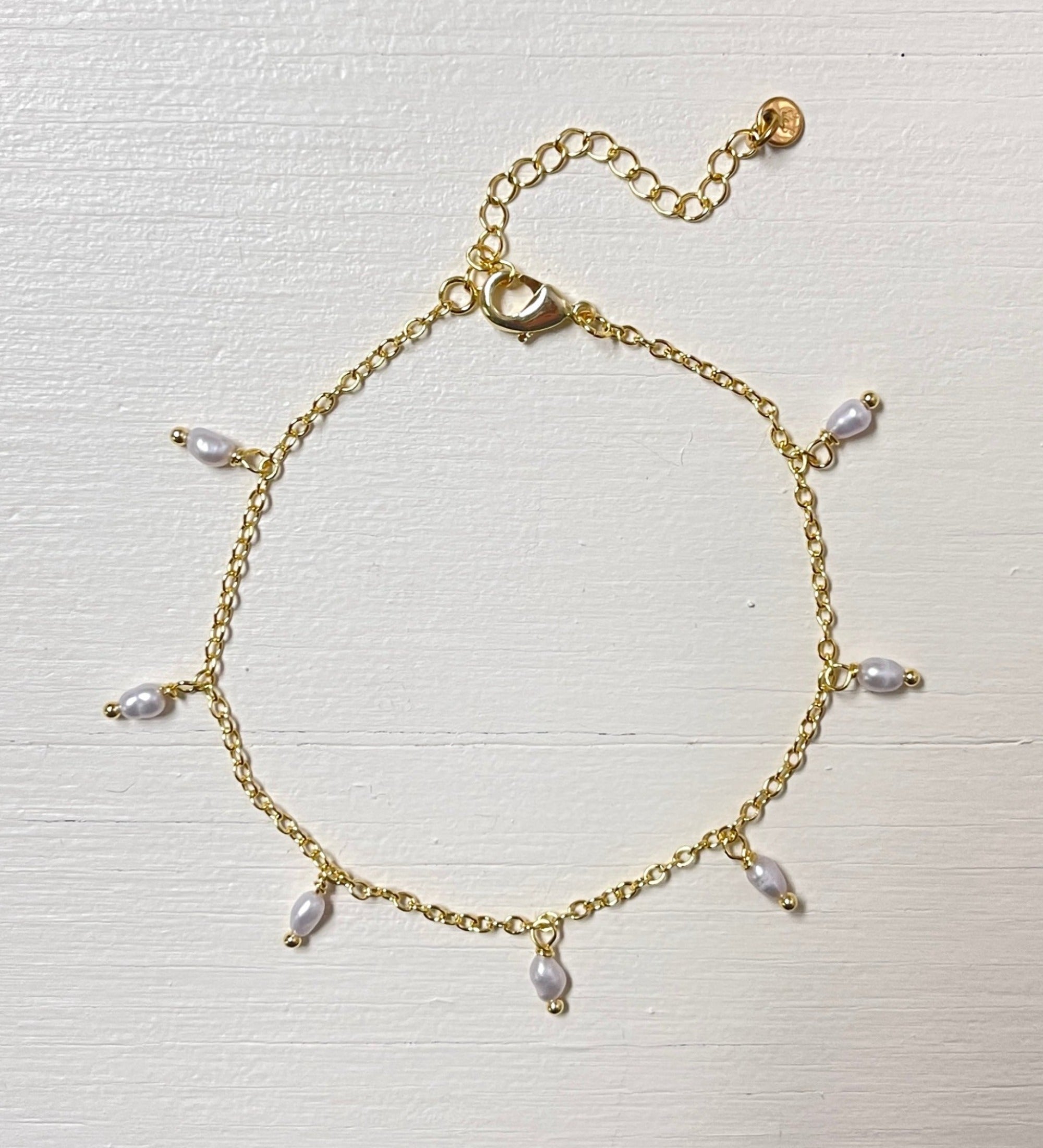 Süßwasser Gold Kette Fußkettchen