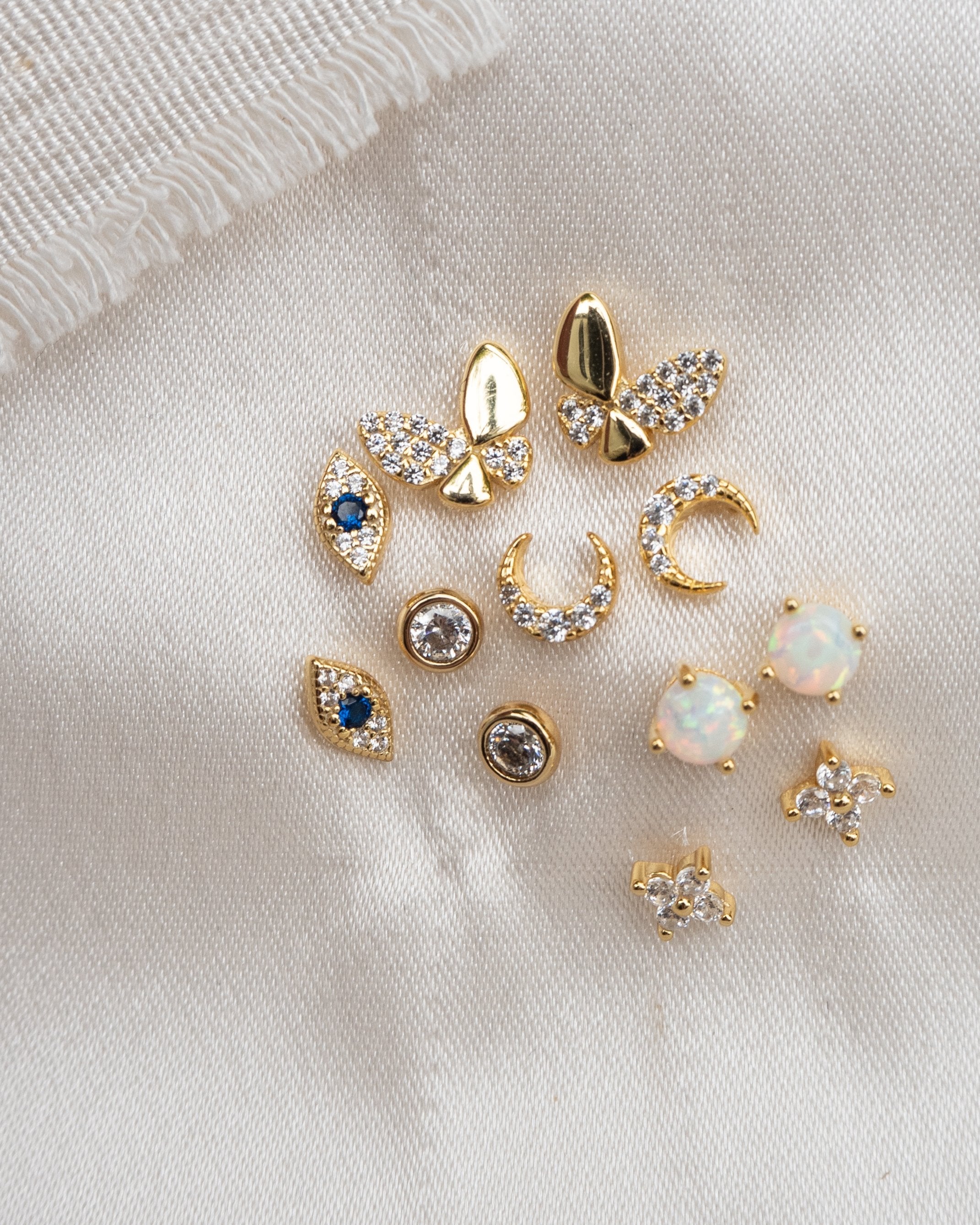 Pave Kristall Schmetterling Ohrstecker