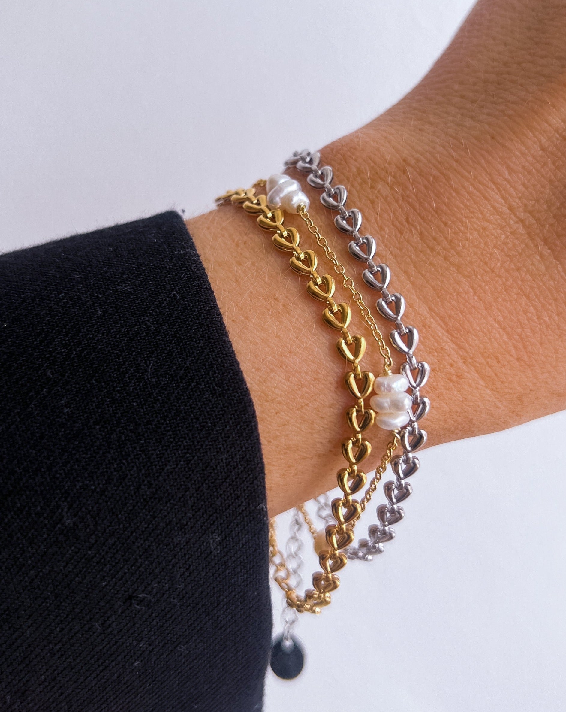 Kendra - Goldes Herz Kettenarmband