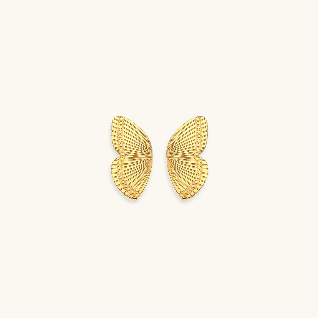 Flieder - Gold Schmetterling Ohrringe