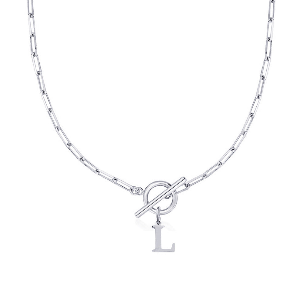 Amara – Collier Initiale aus Papier mit Gliedern