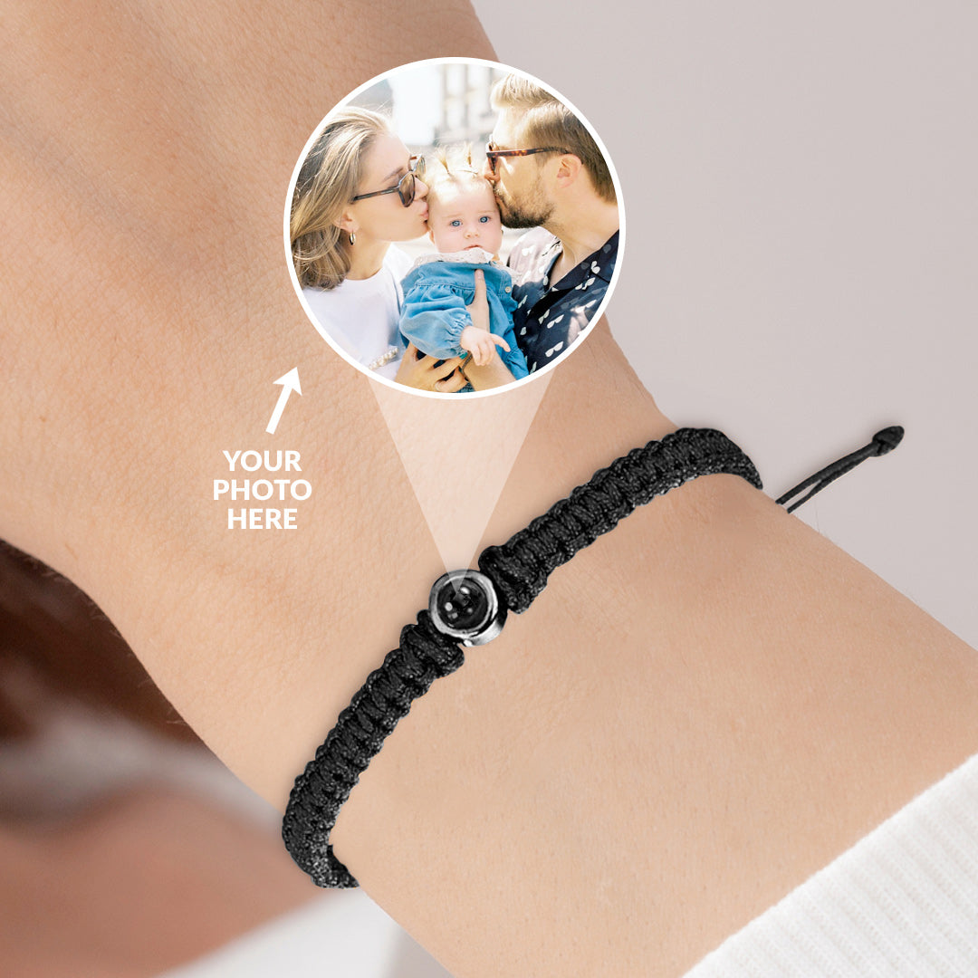 Clara – Geflochtenes Personalisiertes Fotoarmband