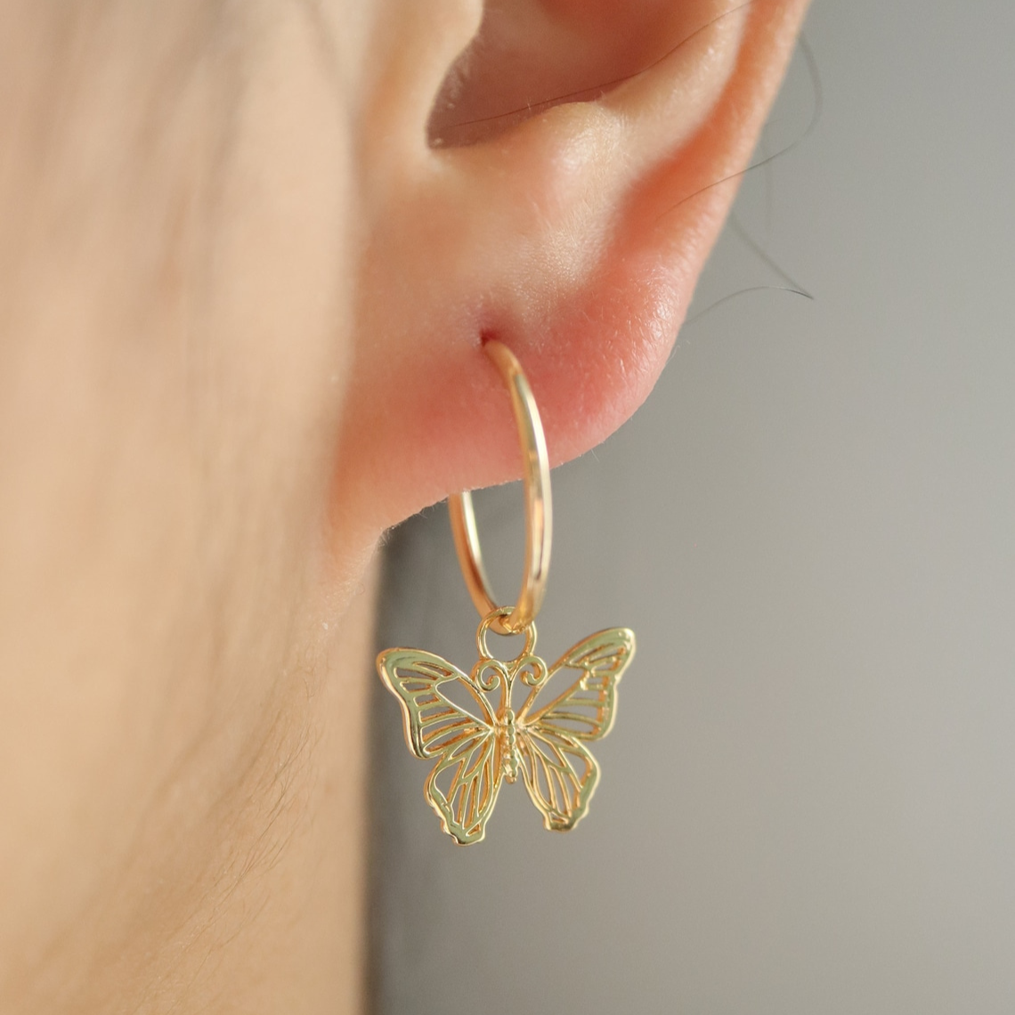 Schmetterling-Ohrringe - Hollow Schmetterling baumeln