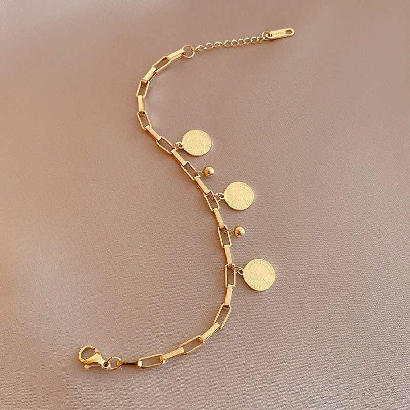 Maja – Verstellbares Armband mit Goldmünzen
