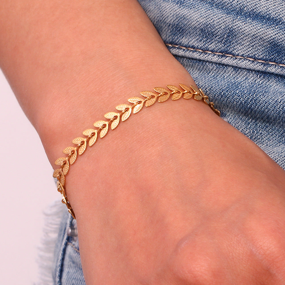 Delaida - Blattgold-Armband