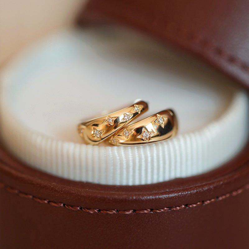 Nori – Luxuriöse Ohrringe Gold und Silber