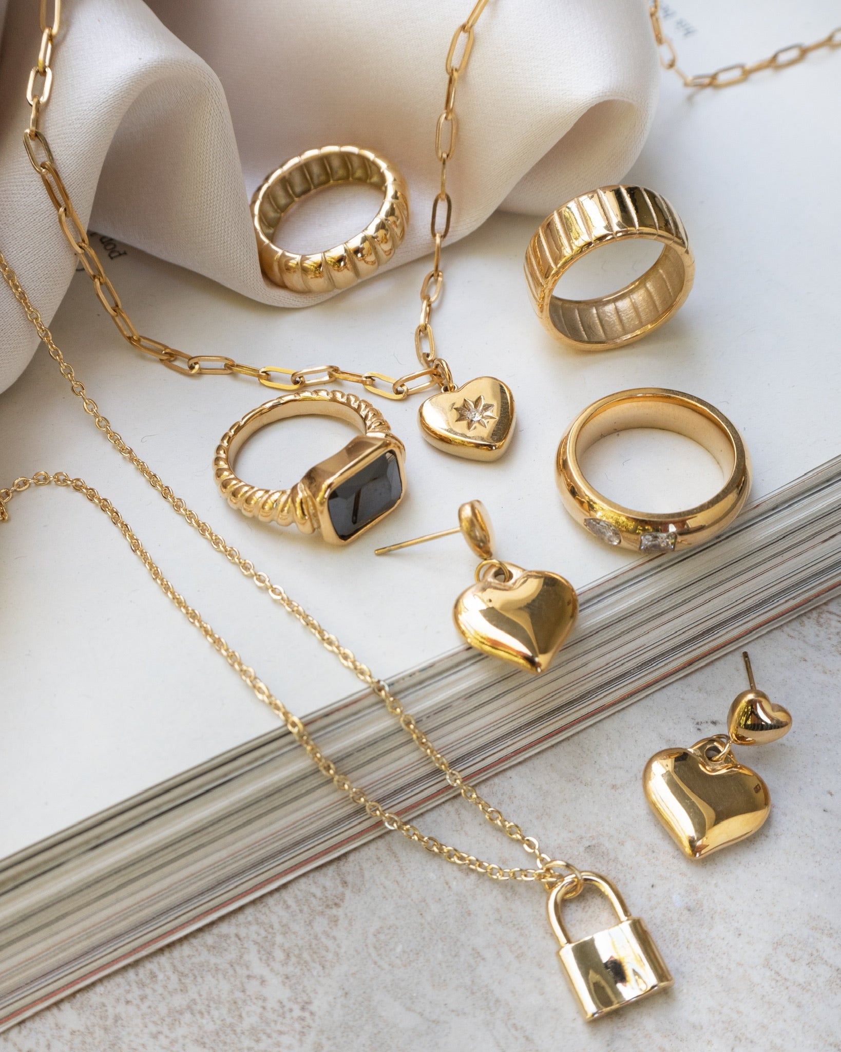 Cassie - Doppelherz-Ohrringe