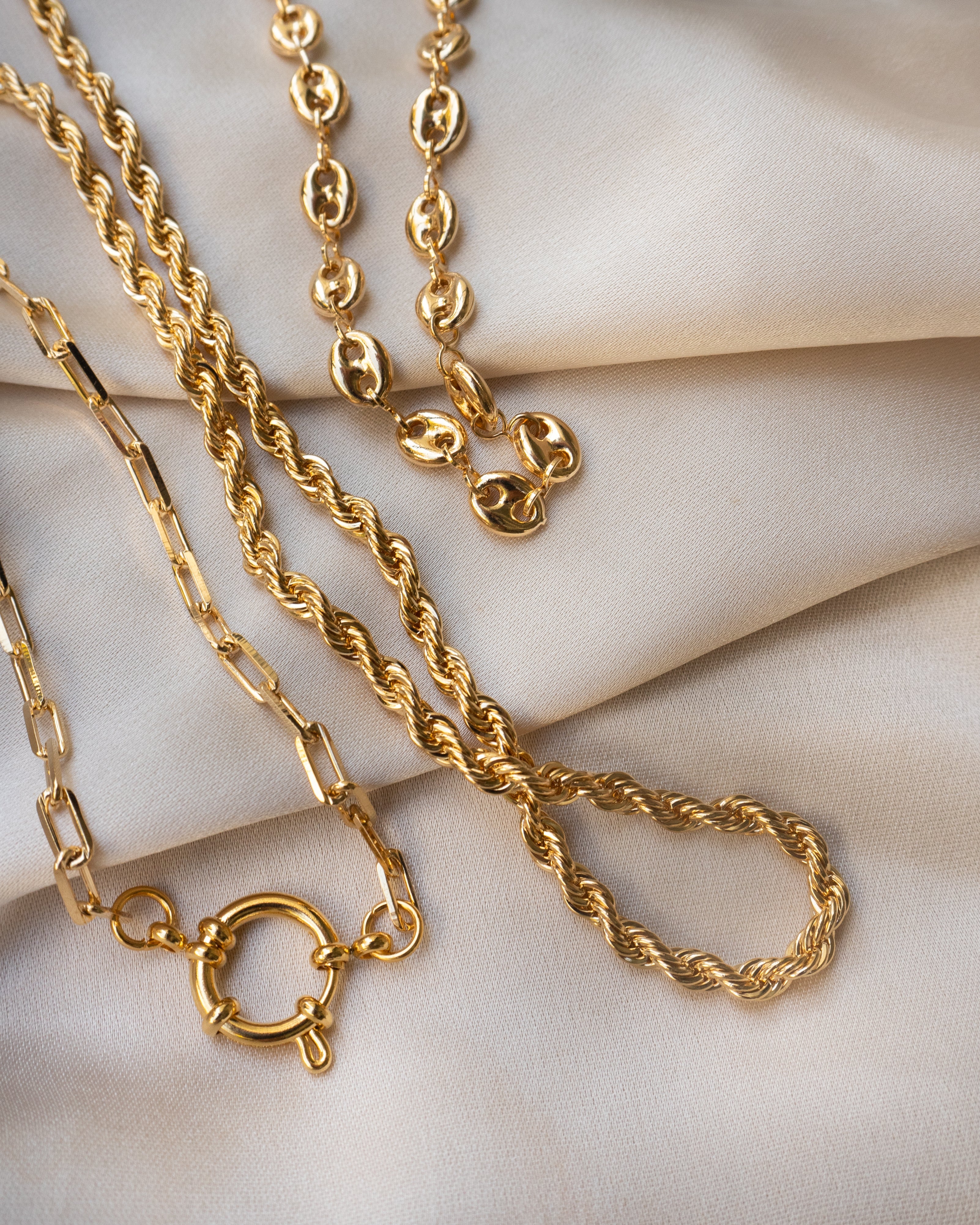 Ovale Kette Layering Halskette