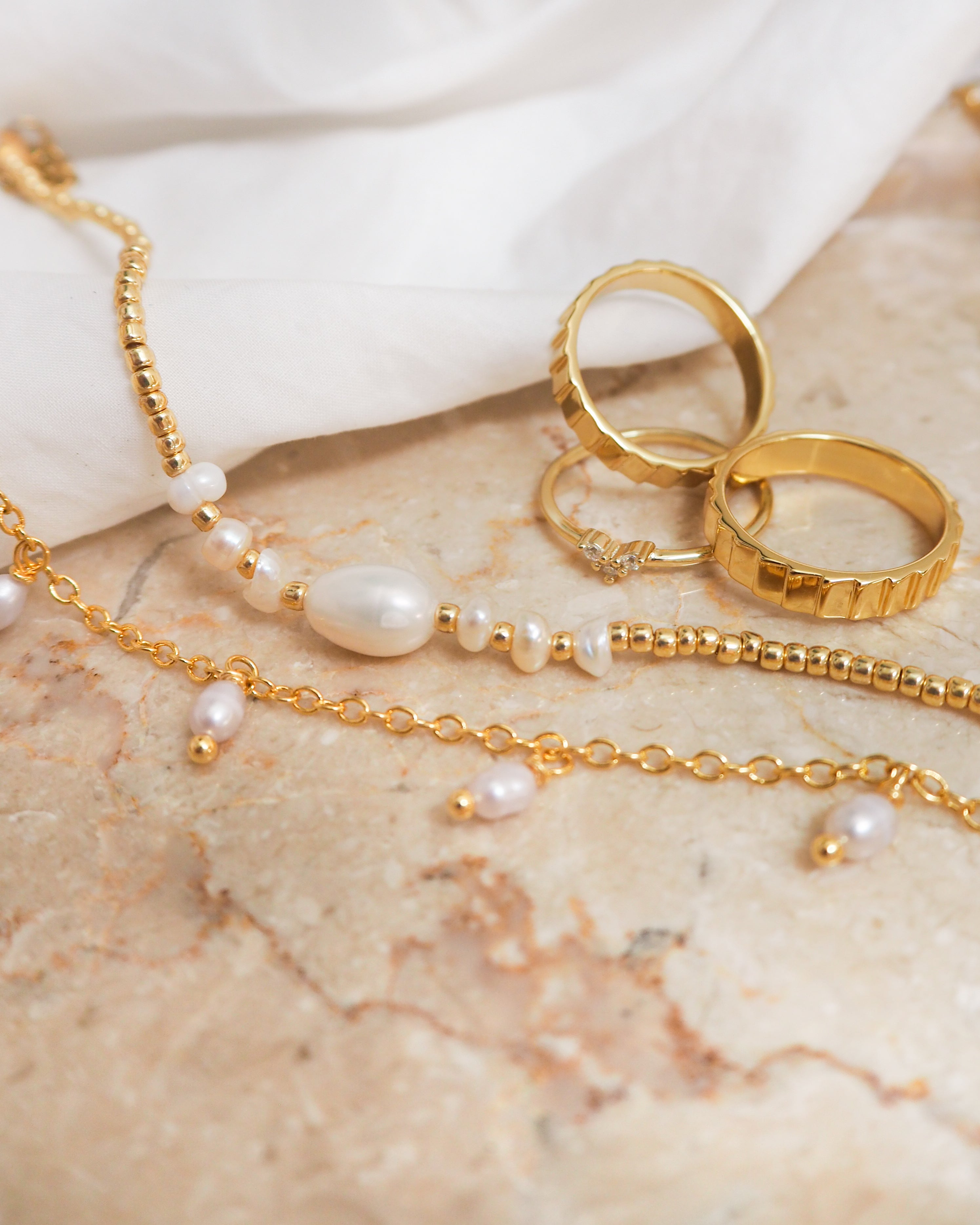 Süßwasser Gold Kette Fußkettchen