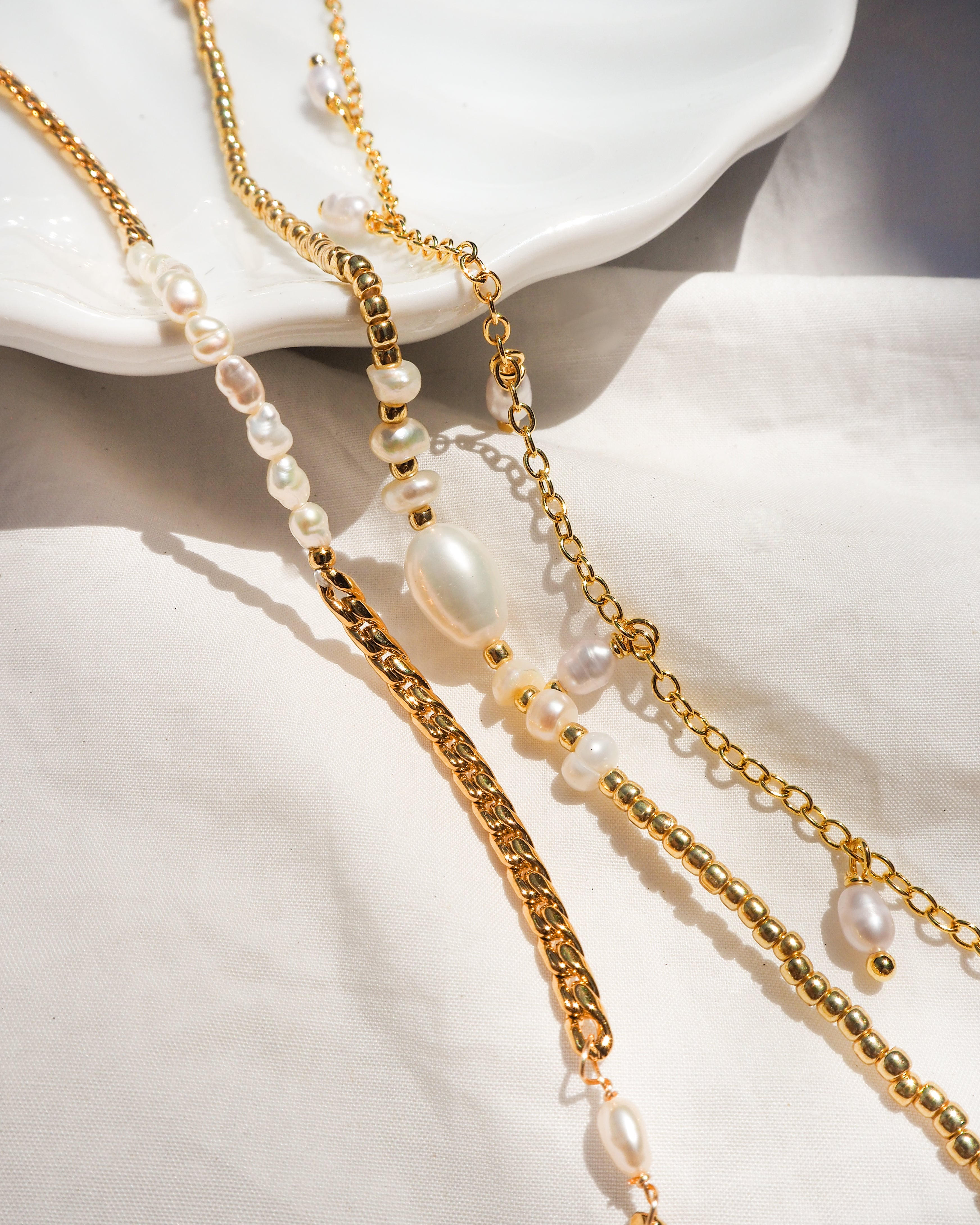 Süßwasser Gold Kette Fußkettchen