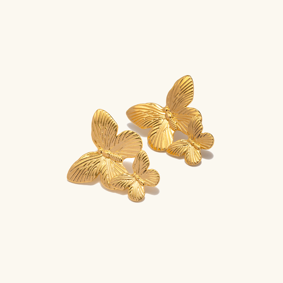 Mariah - Schmetterling Gold Ohrringe