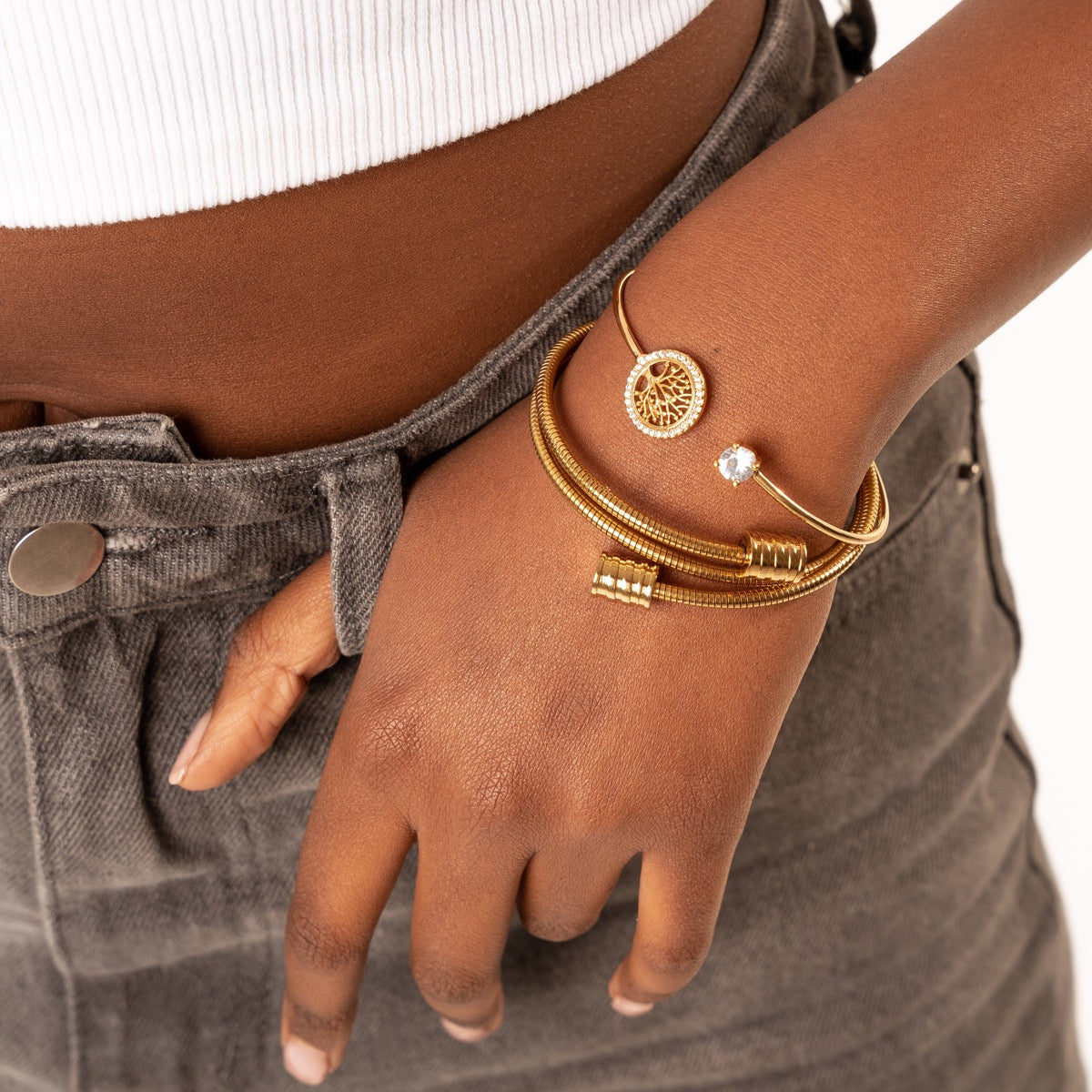 Jessi – Armband Armbaum des Lebens mit Steinen