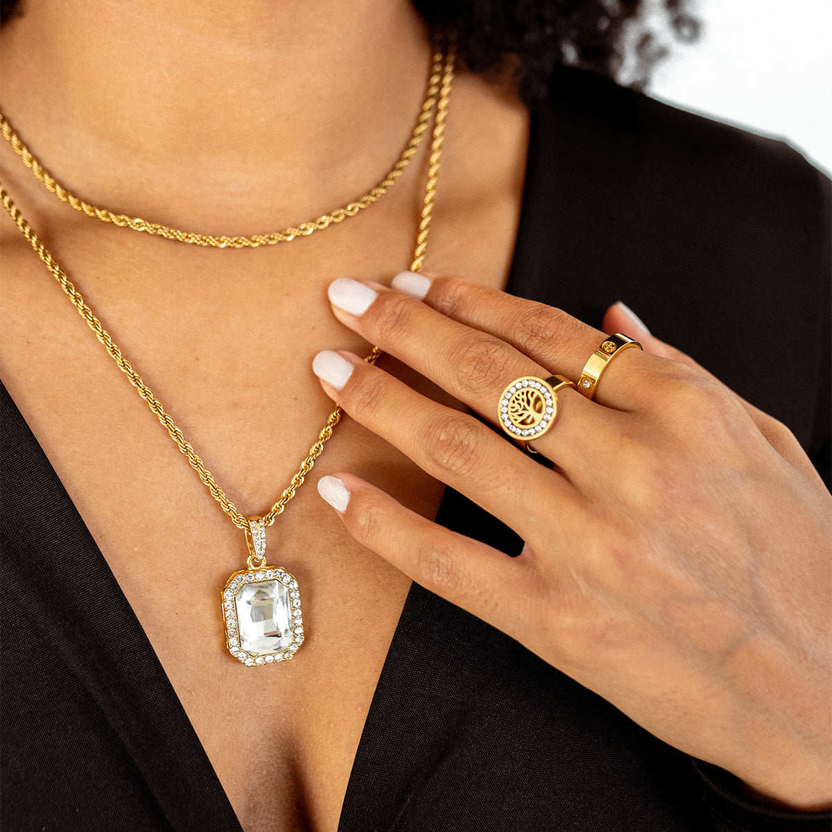 Sofia – Collier Kette Seil Gold