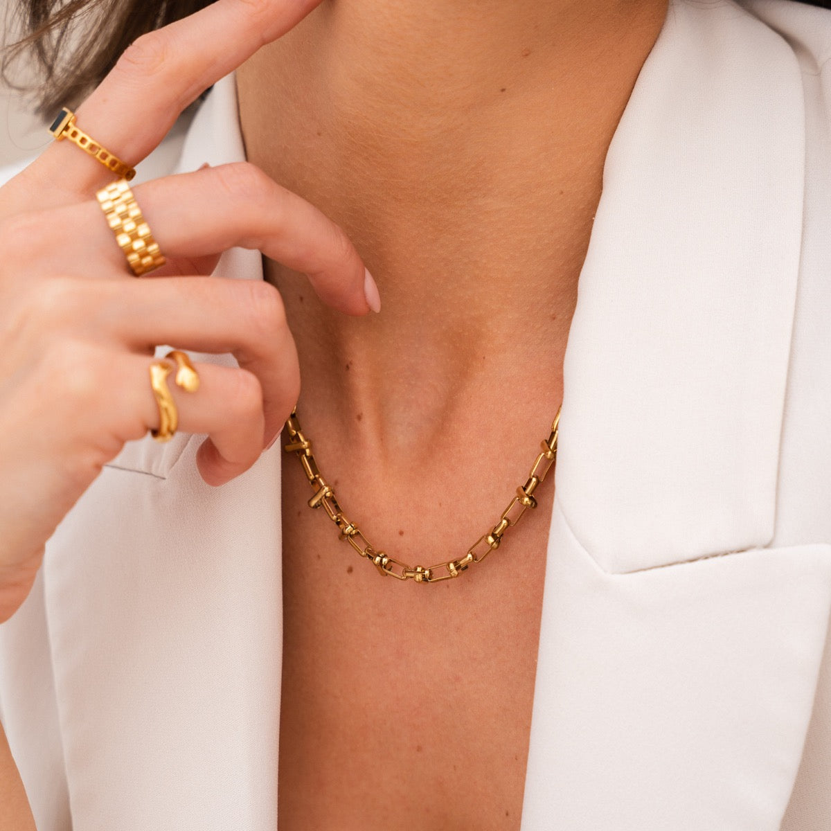 Cairo – Vergoldetes Choker-Collier