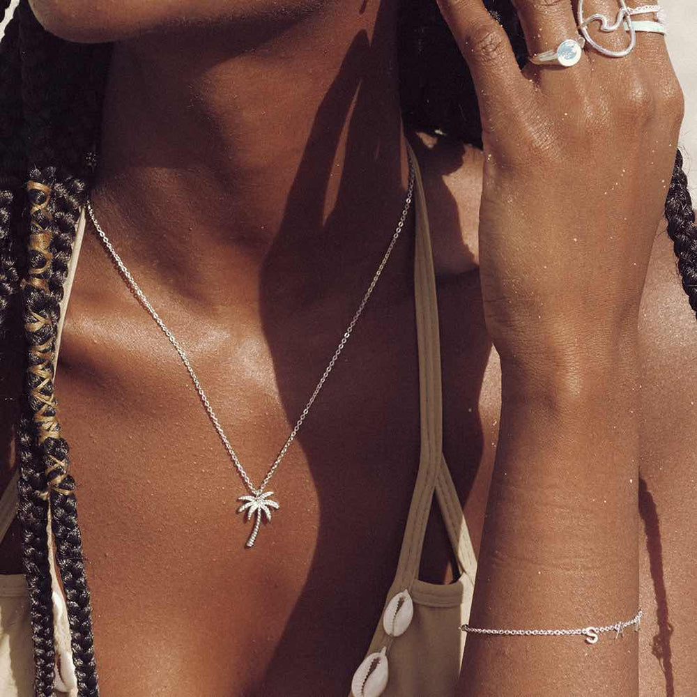 Palm Tree Halskette - Insel Thema Anhänger