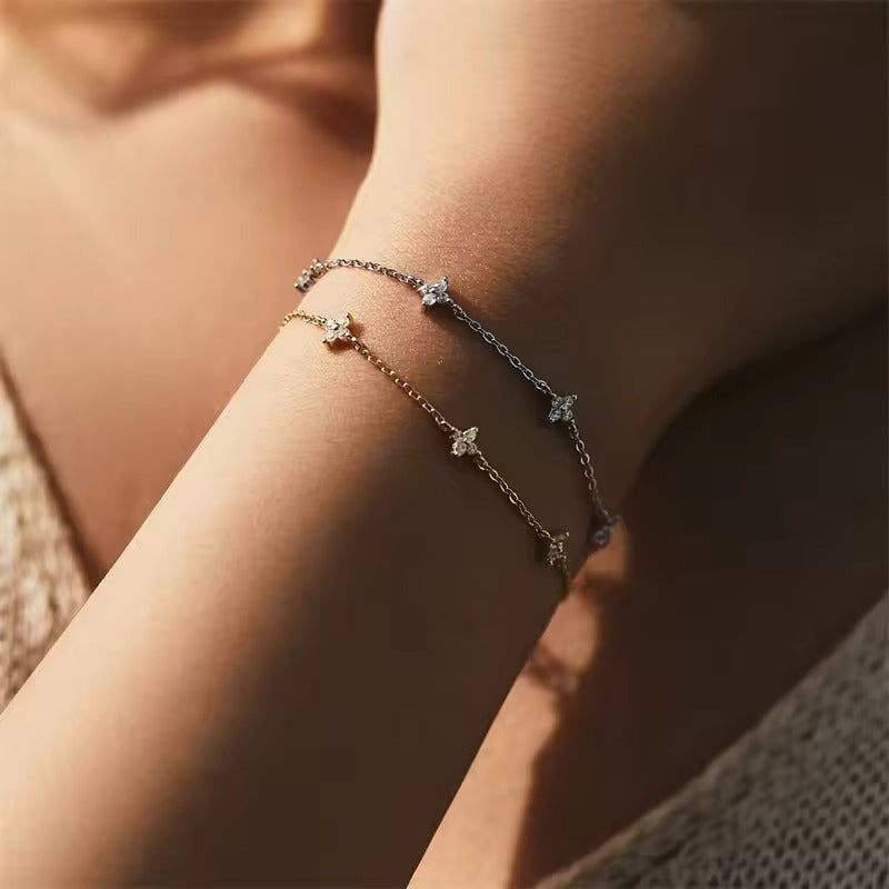 Soline – Armband Kette aus klarem Kristall