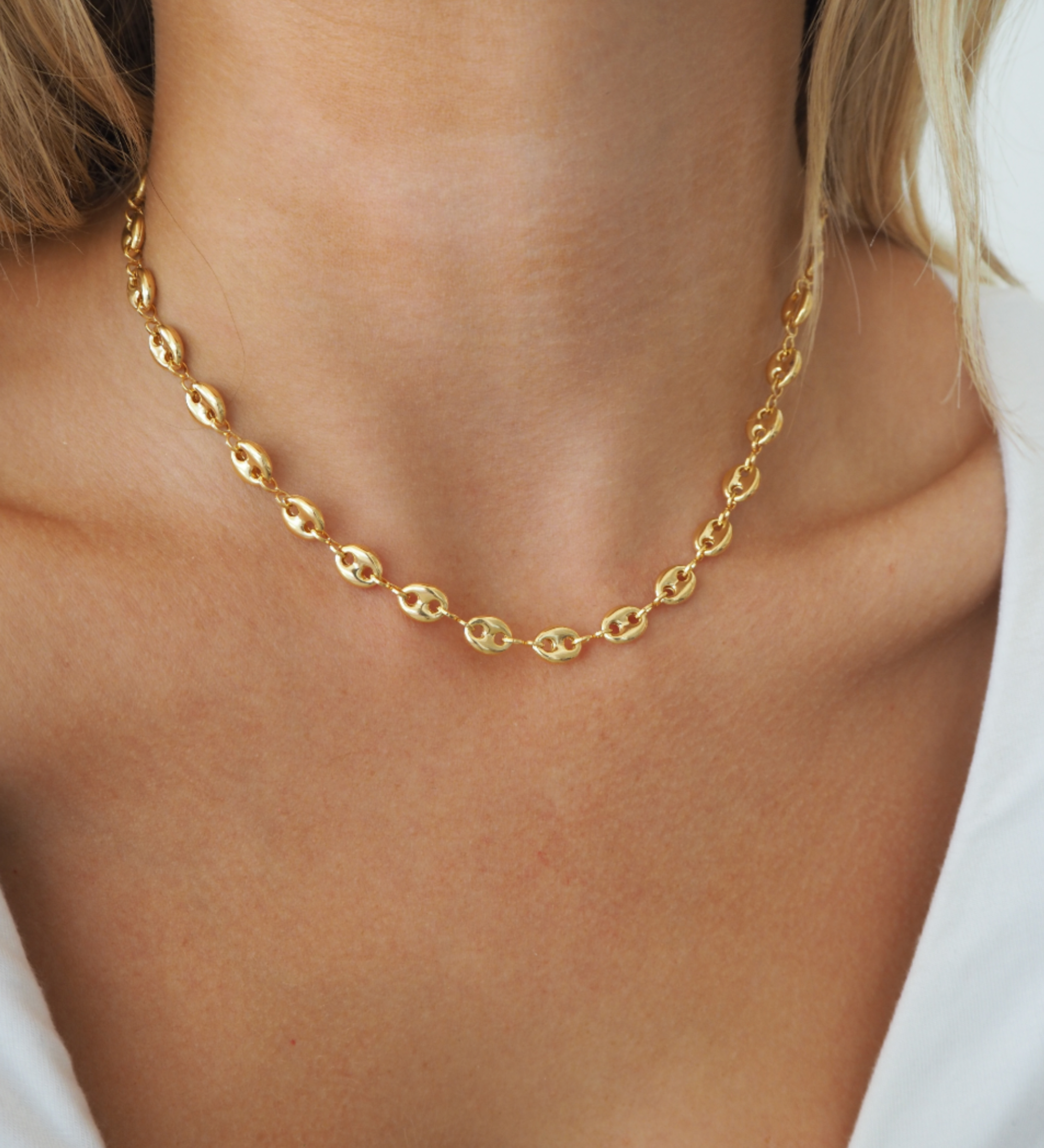 Ovale Kette Layering Halskette