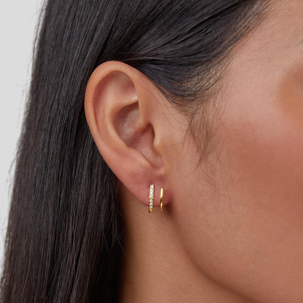 Zendaya – Ohrringe Krallen Kristall in 18K Gold