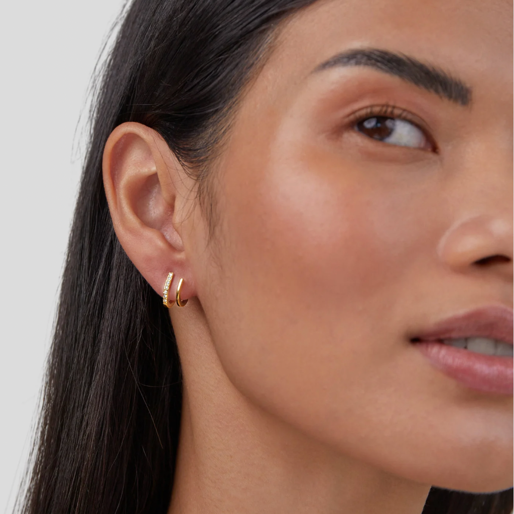 Zendaya – Ohrringe Krallen Kristall in 18K Gold