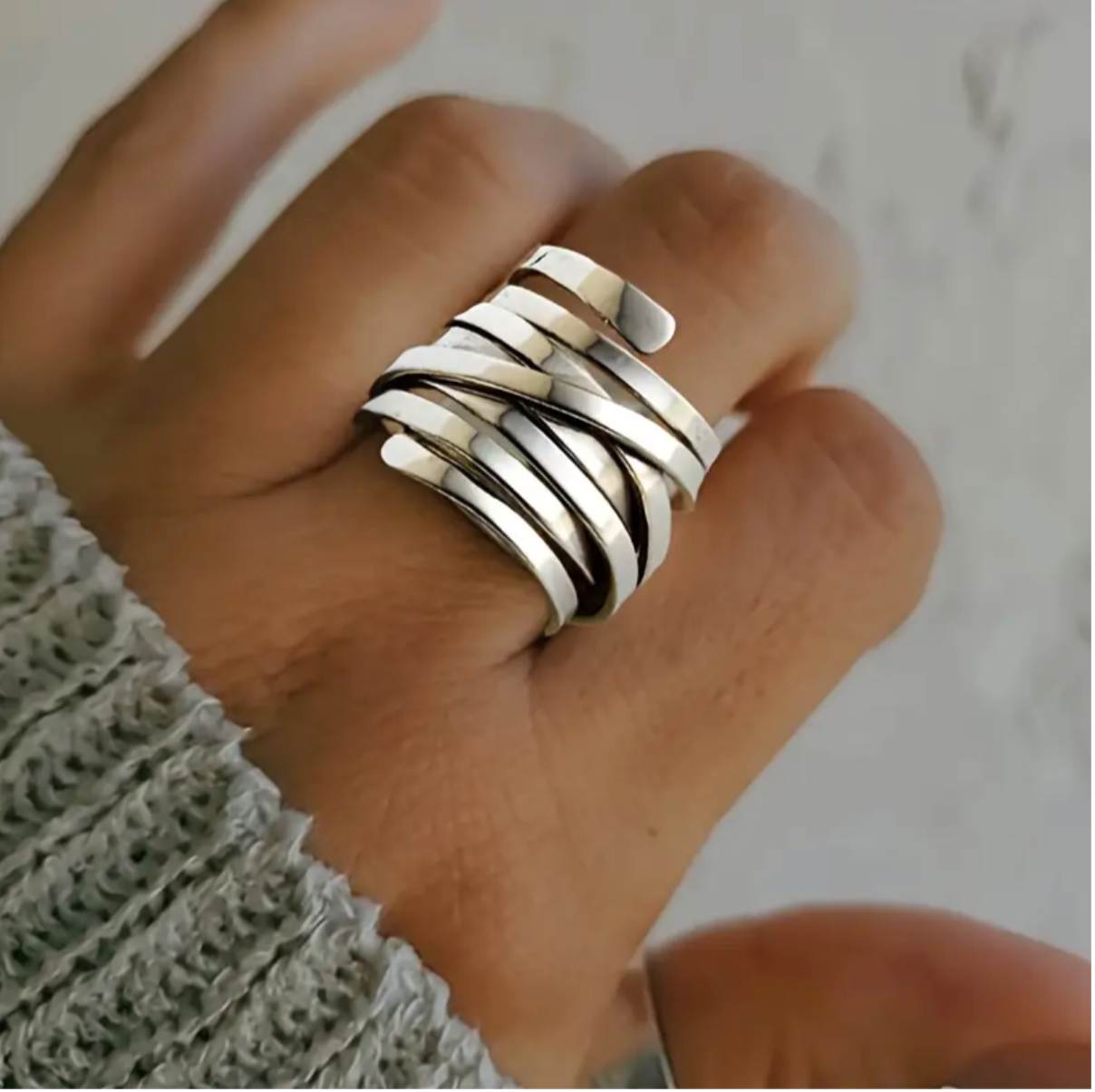 Bliss – Vintage Dicke Silberring