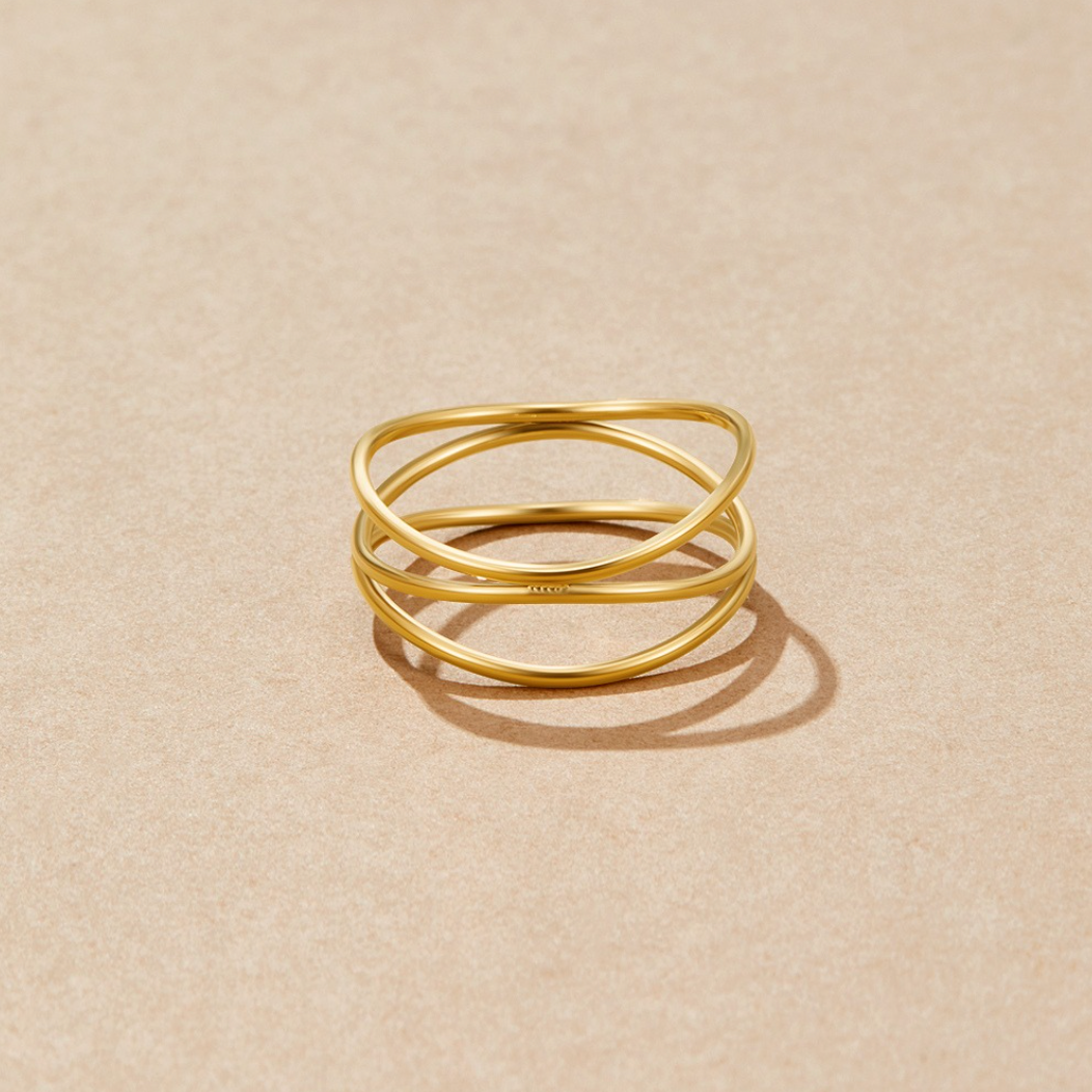Amara – Ring Unendliche Schleife Gold