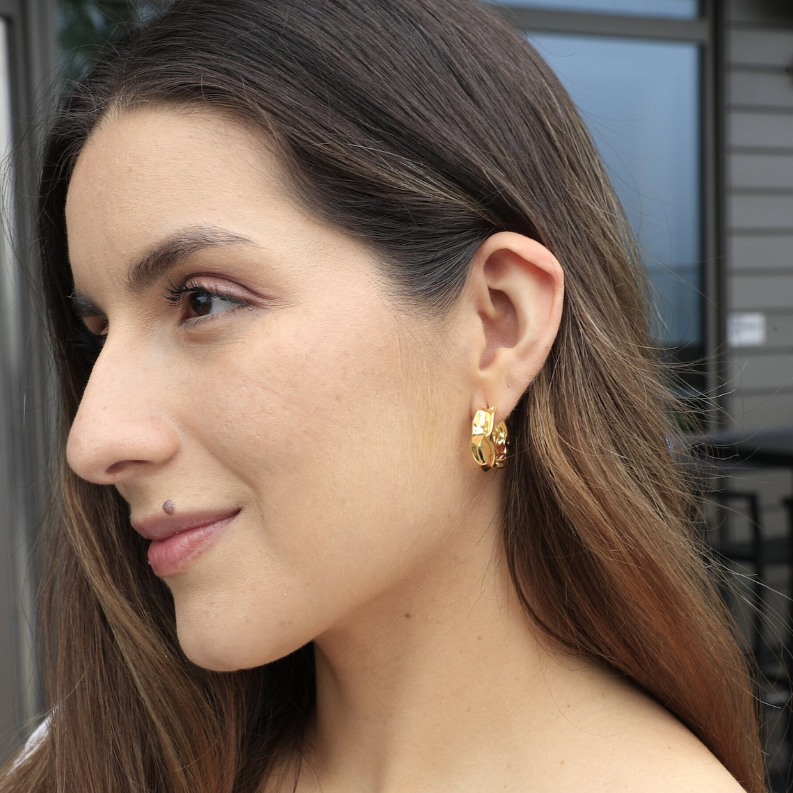 Fassring-Ohrringe - Zierliche Ohrringe