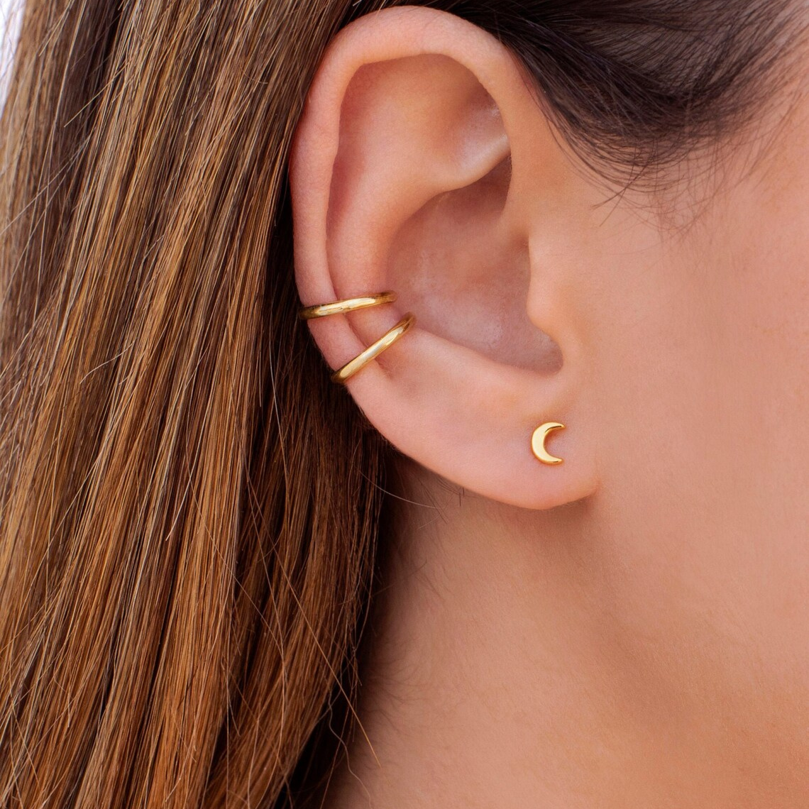 Mond Ohrstecker - Winzige Mond Ohrringe