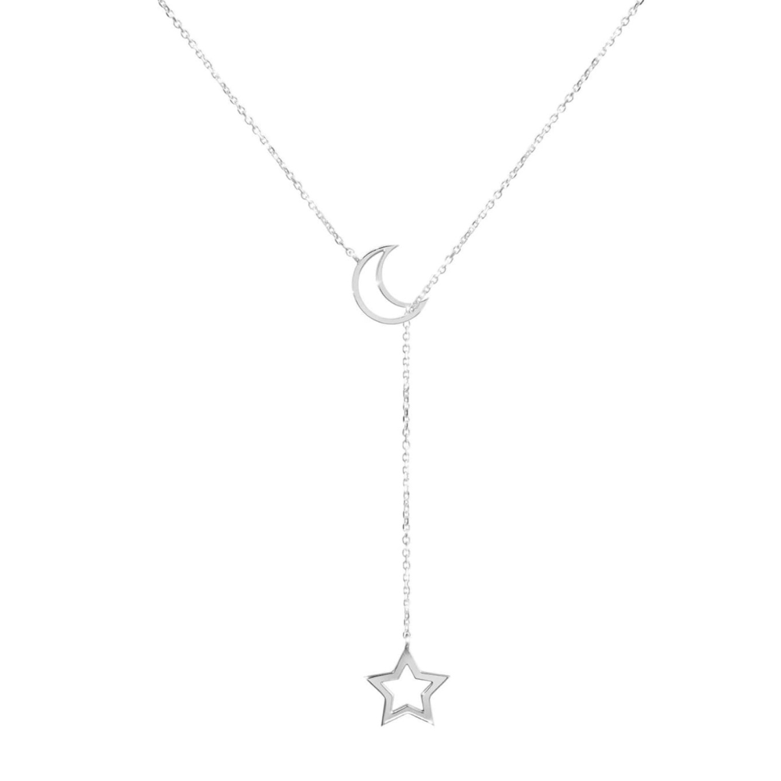 Mond und Stern - Lariat Style Halskette