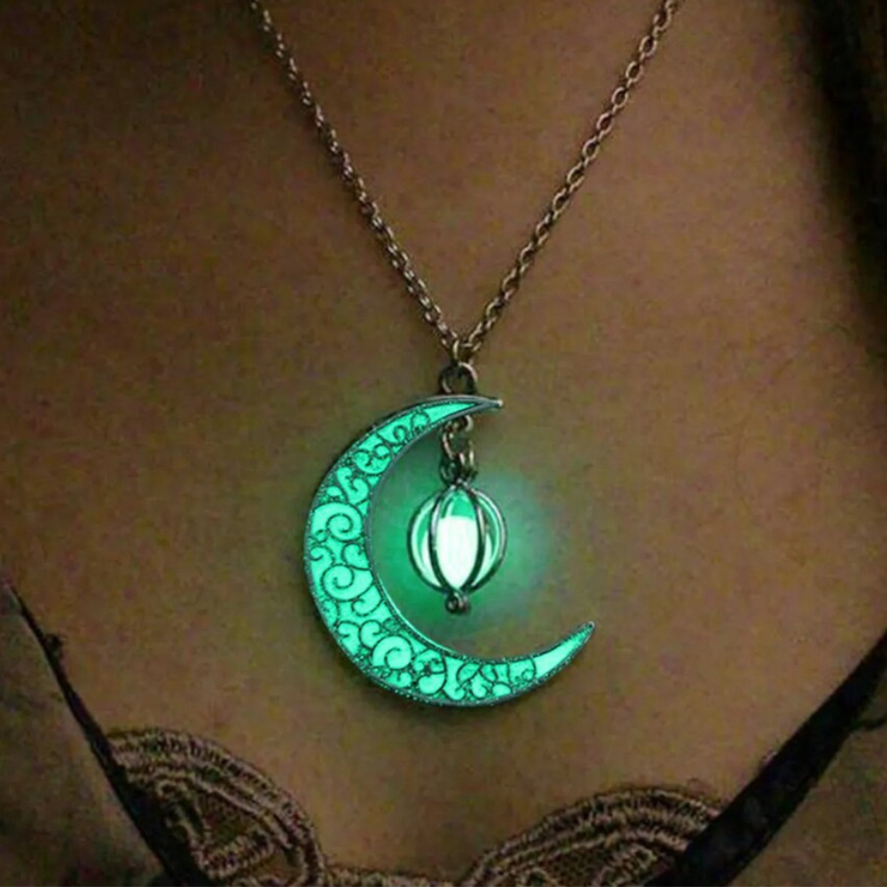 Glühender Mond - Steinheilkundliche Halskette