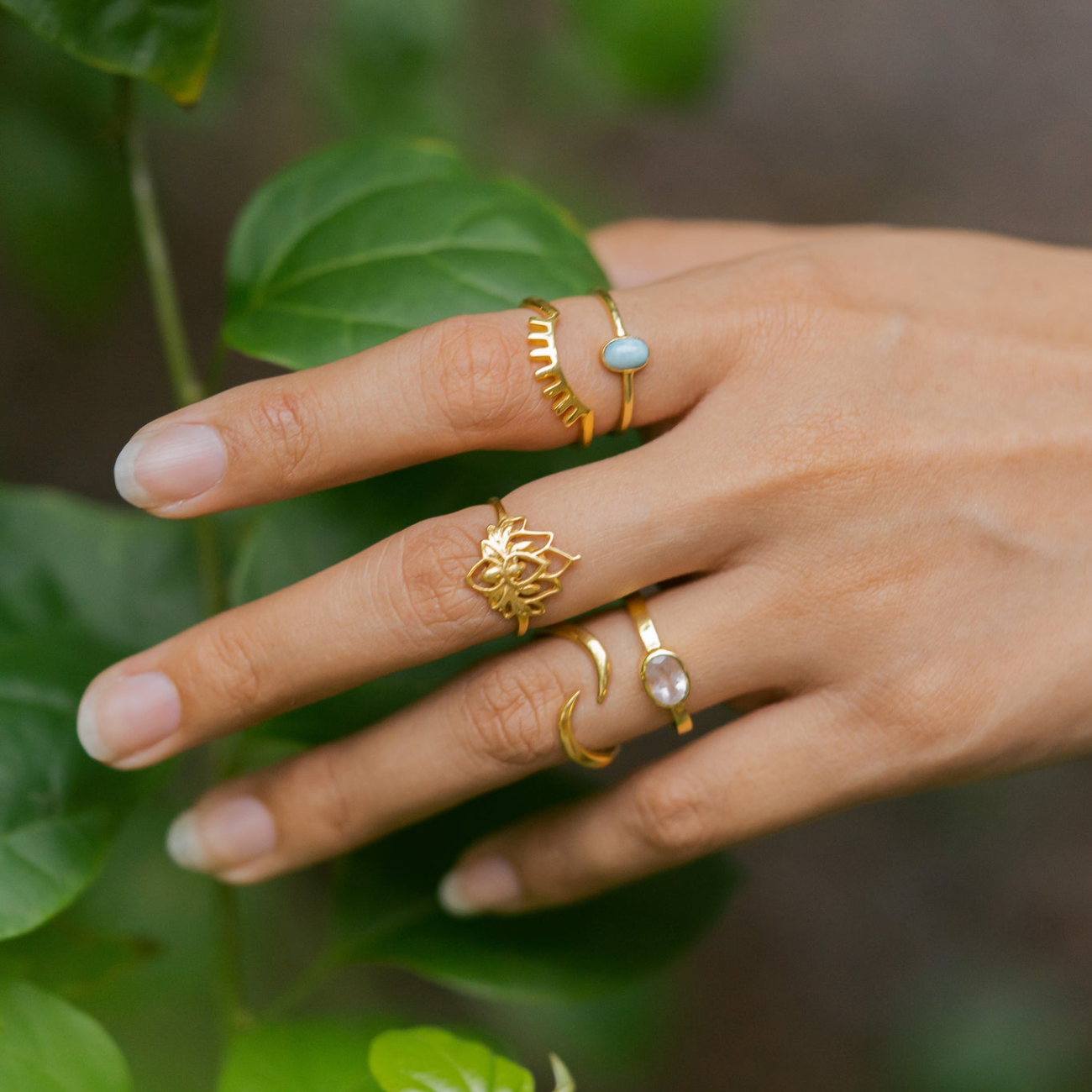 Lotusblume - Zierlicher Ring