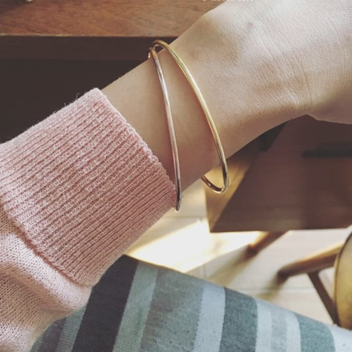 Klassischer Armreif - zum Aufschieben Gold-Armband