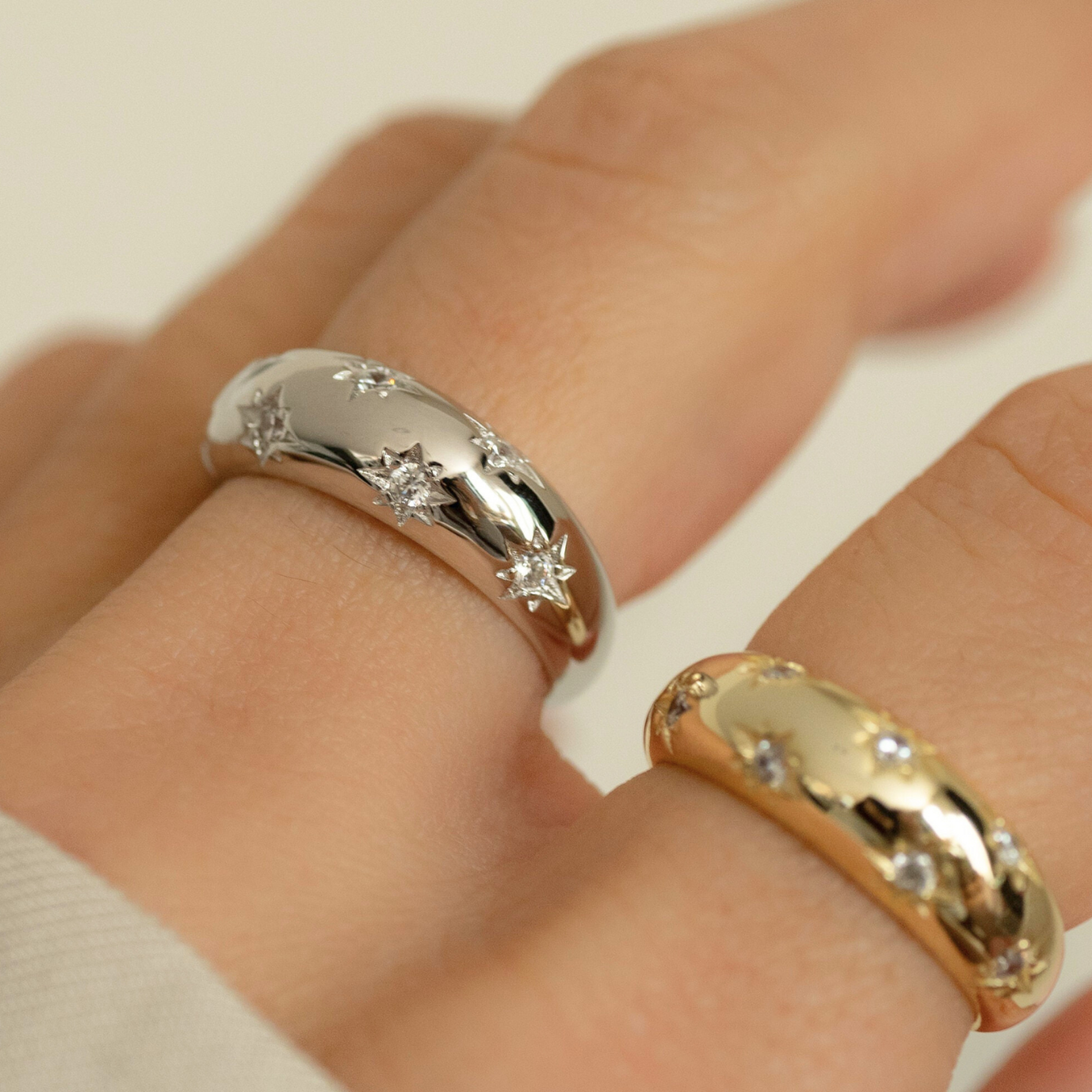 Stern Ring - Kuppel Siegelring