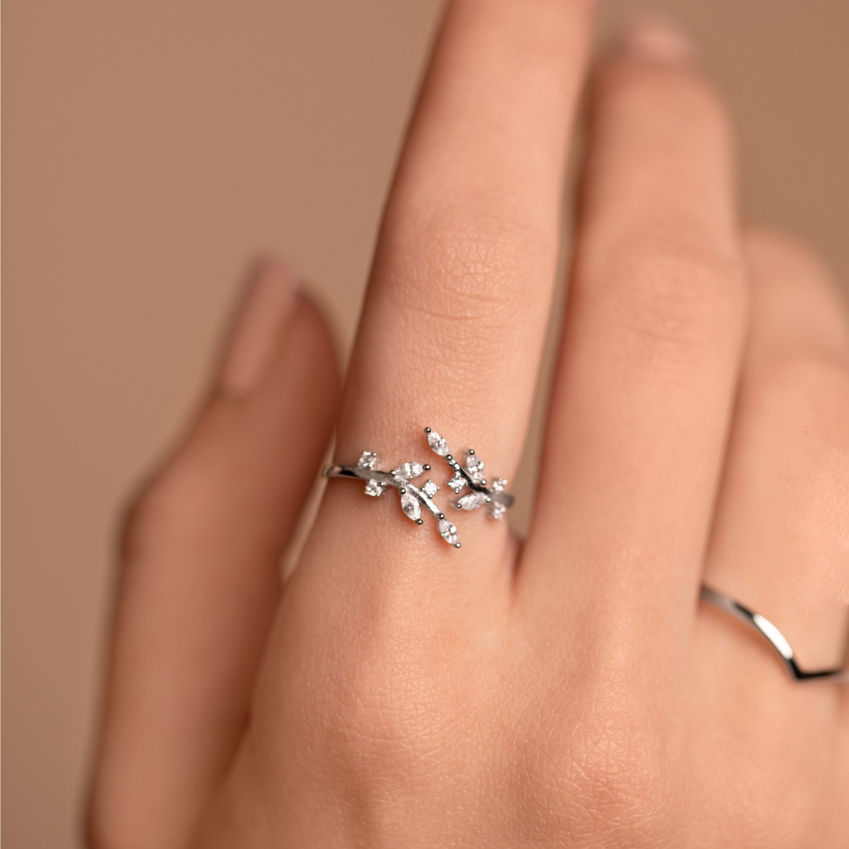 Zweig Blatt - Baum Blatt Ring