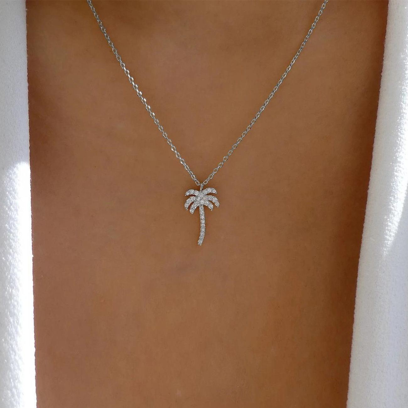 Palm Tree Halskette - Insel Thema Anhänger