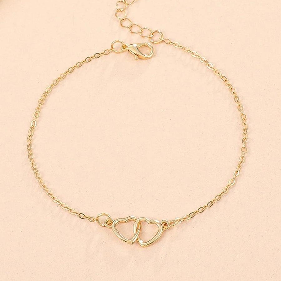 Minimalistische Herz Anklet - Herz-Glieder-Fußkette