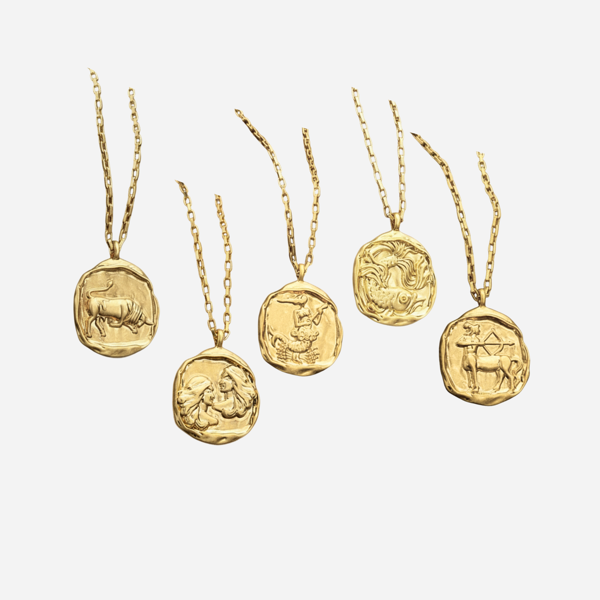 Zeki – Halskette Medaillon Zodiac Gold