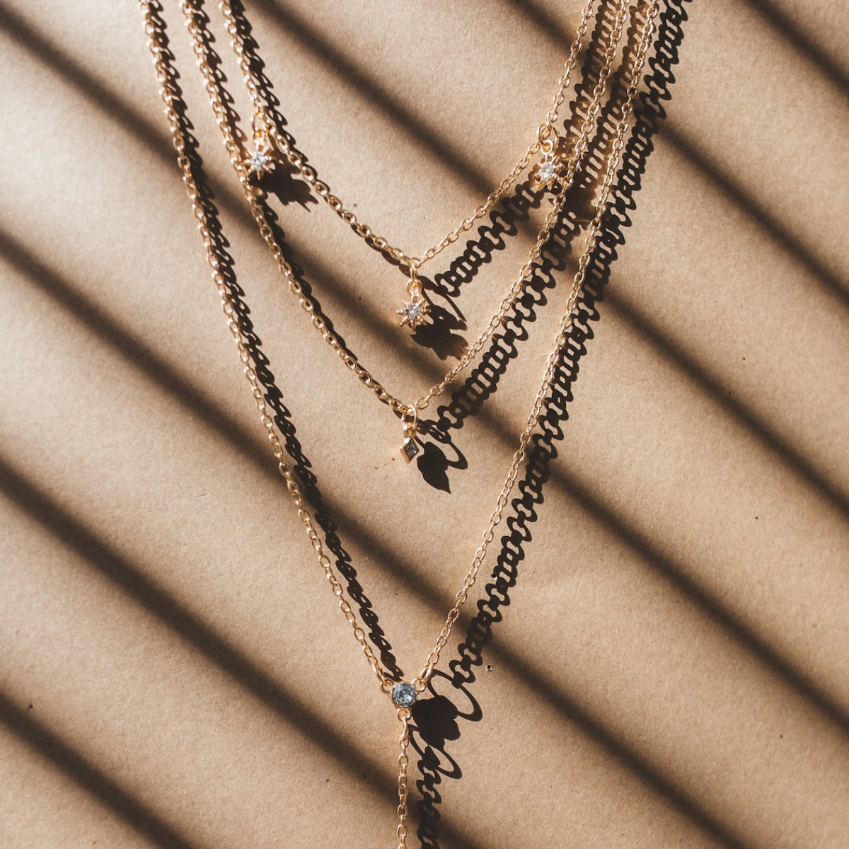 Boho Kristall Stern - Charms Layered Halskette