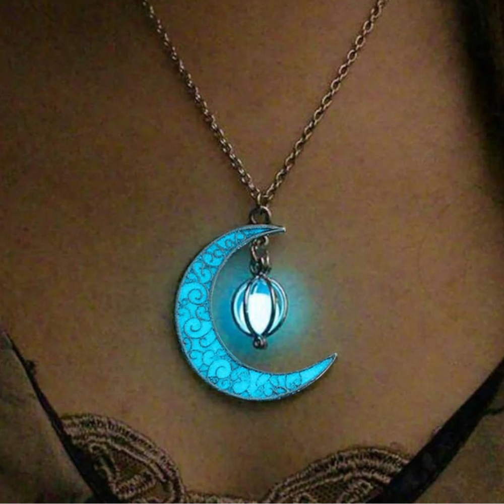 Glühender Mond - Steinheilkundliche Halskette