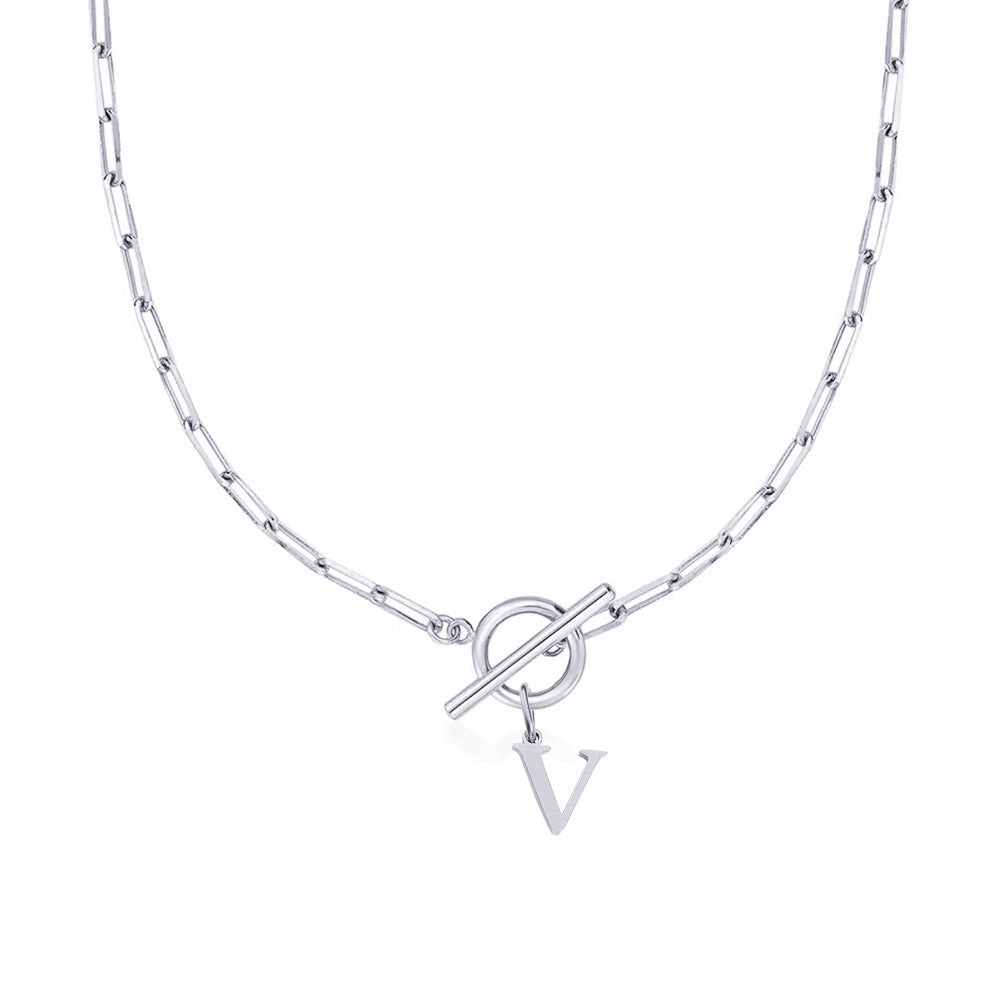 Amara – Collier Initiale aus Papier mit Gliedern