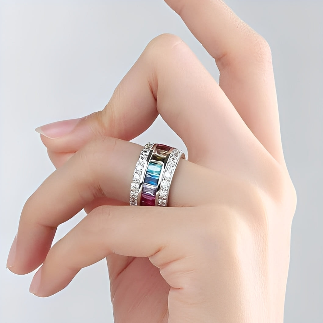 Sheena – Ring mit mehreren Steinen in 925 Silber