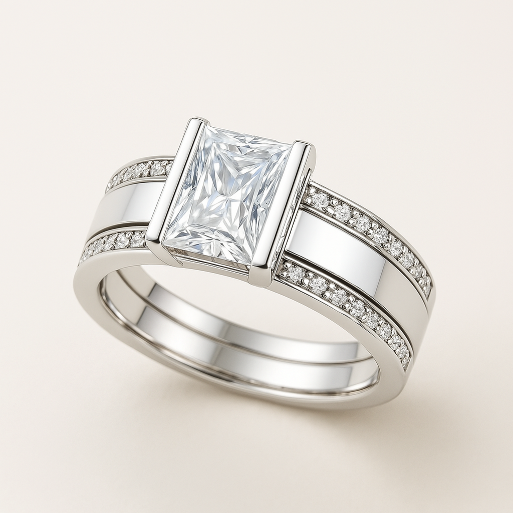 Amy – Vintage-Ring mit Eingefasstem Kristall