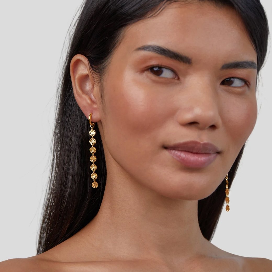 Zaya – Scheibenohrringe in 18K Gold