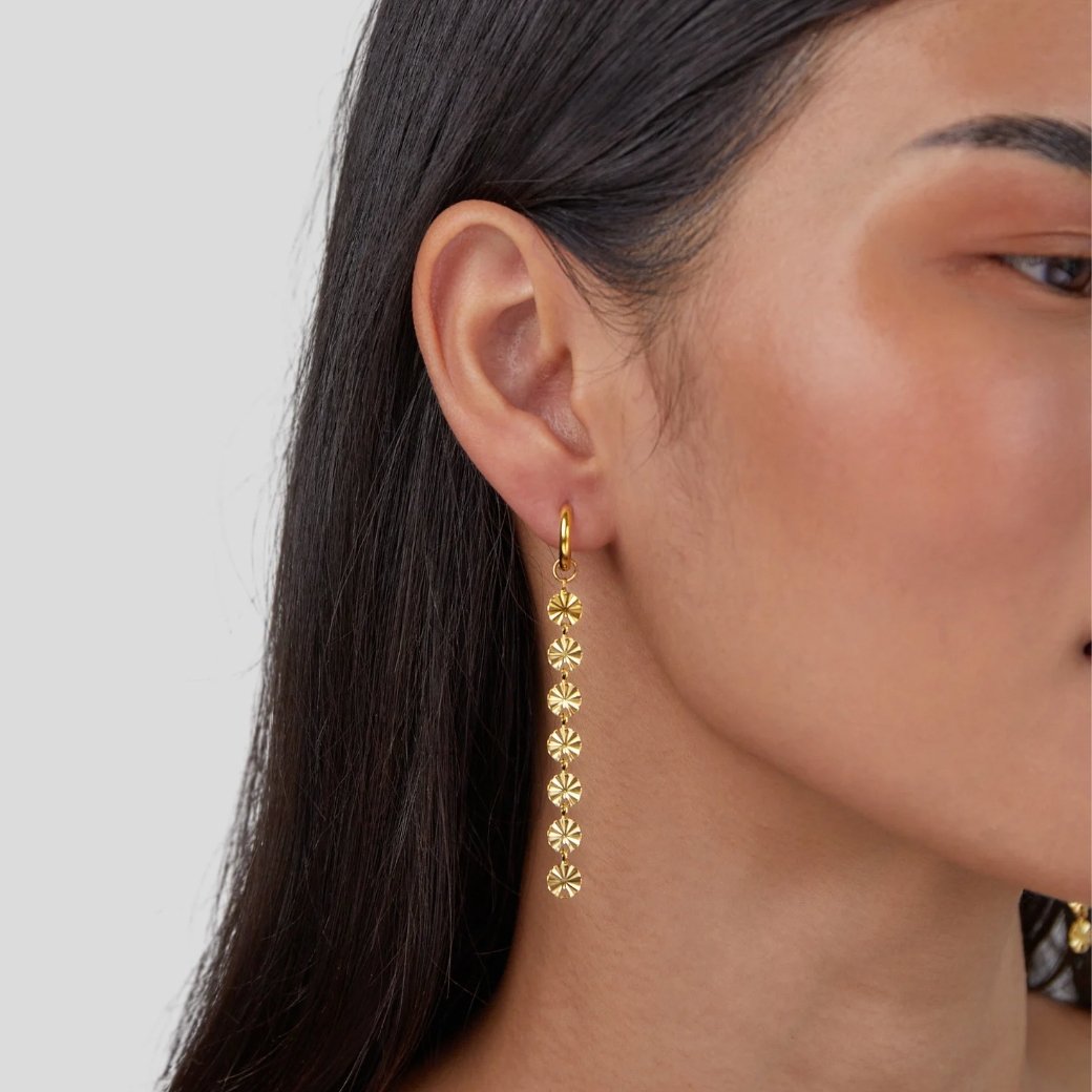 Zaya – Scheibenohrringe in 18K Gold