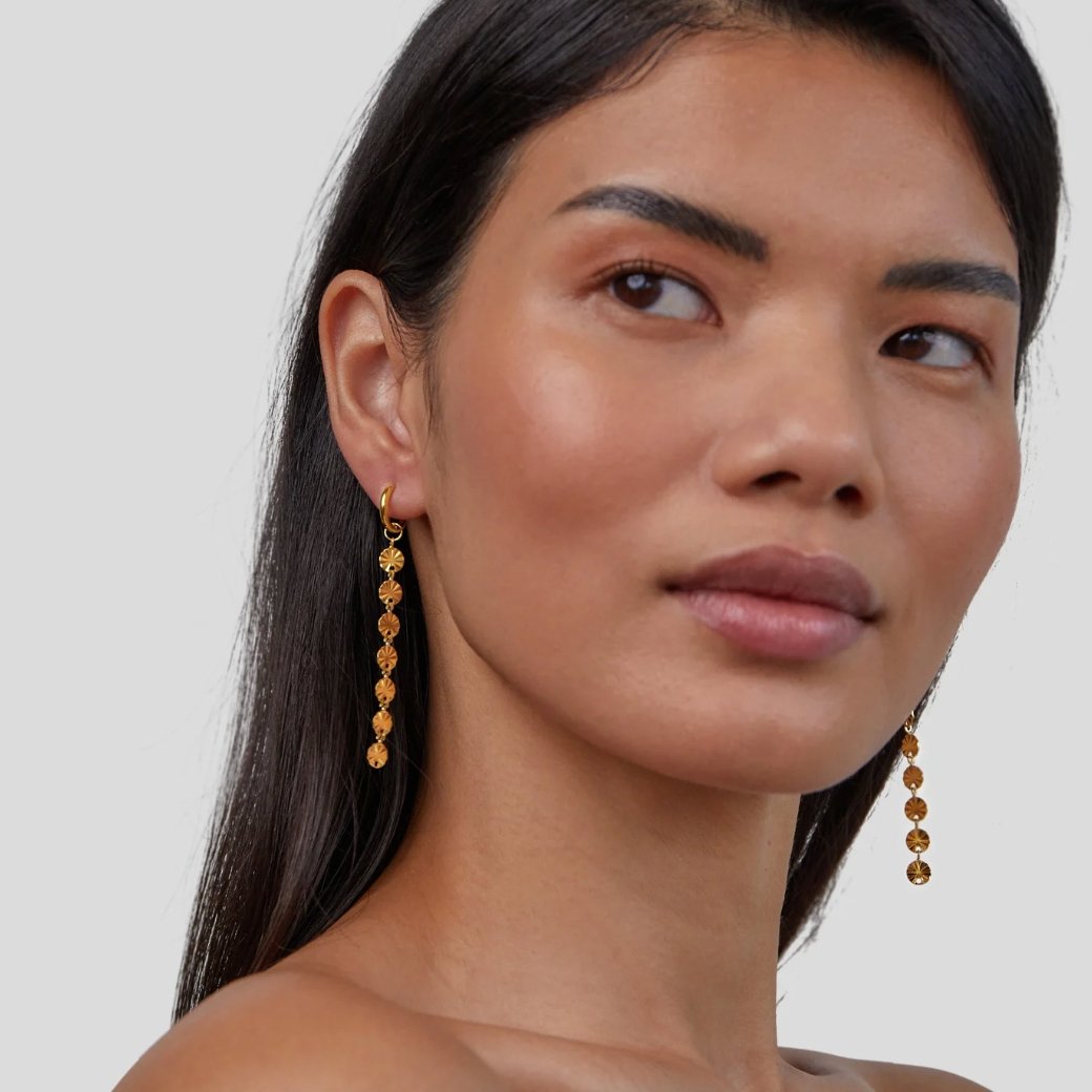 Zaya – Scheibenohrringe in 18K Gold