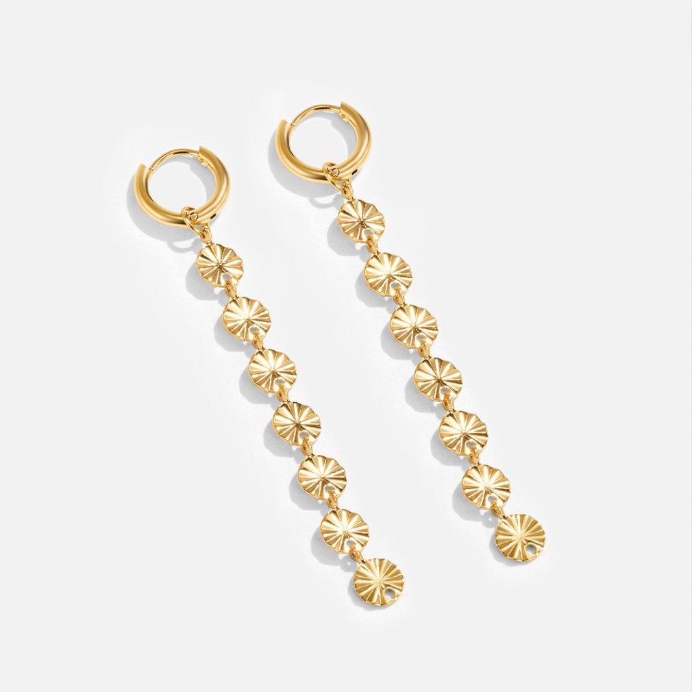 Zaya – Scheibenohrringe in 18K Gold