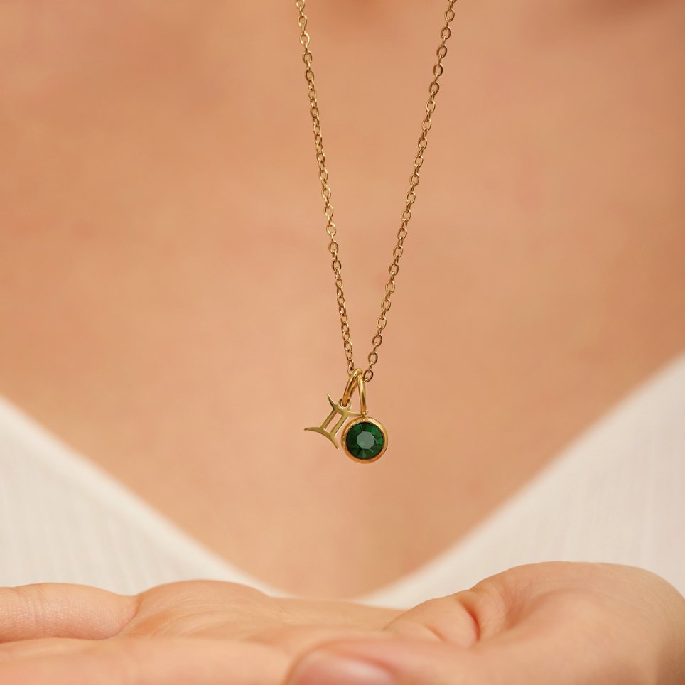 Shay - Sternzeichen-Geburtsstein-Halskette