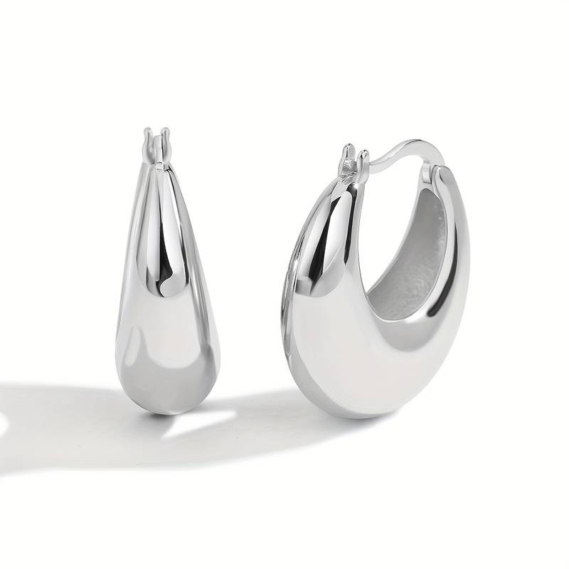 Chunky 18K vergoldete Ohrringe - Chunky Offene Ohrringe